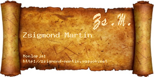 Zsigmond Martin névjegykártya