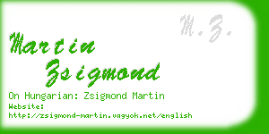 martin zsigmond business card